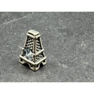 Vtg Sterling Silver 925 Signed THE EIFFEL TOWER Bead Charm for Bracelets